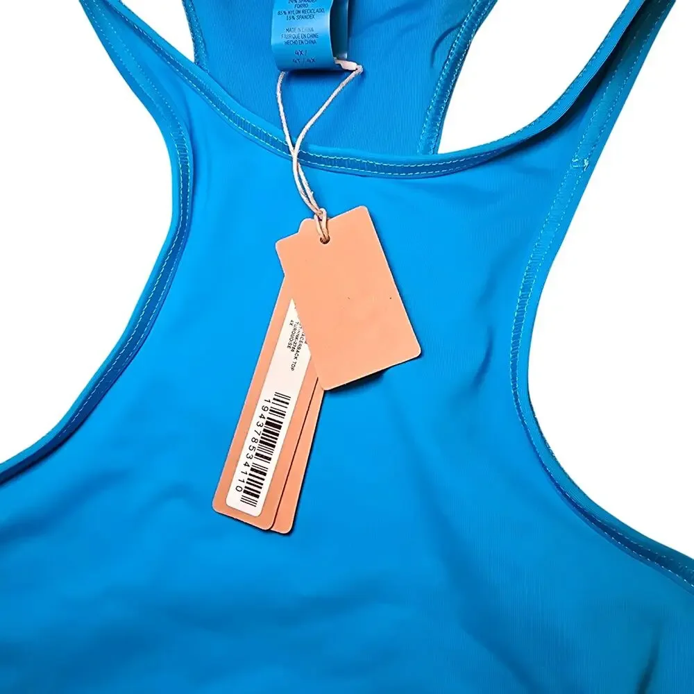 NWT Skims Recycled Swim High Neck Racerback Top Bikini Swimwear 4X